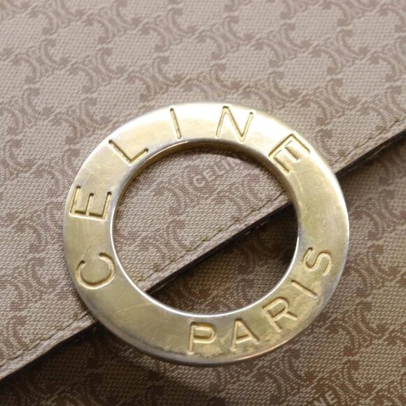 CELINE Macadam Canvas Shoulder Bag Beige Auth 84211 - Picture 11 of 16